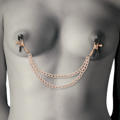 Ohmama fetish - japanese nipple clamps with  musta chain