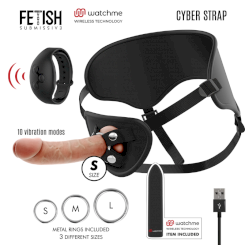 Fetish submissive cyber strap - valjaat dildolla ja luotivibraattori kaukosäädettävä watchme m technology