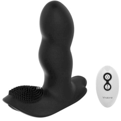 Basecock - realistinen vibraattori kaukosäädettävä  musta 20 cm -o- 4 cm