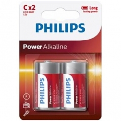 Philips - power alkaline pila d lr20 pack 2