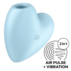 Satisfyer - pro to go 3 tupla air pulse stimulaattori & vibraattori  sininen