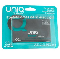 Uniq - free latex free condoms with protectiverengas3 units