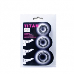 Baile - titan setti 3pcs penisrengas  musta 2.8 + 2.4 + 1.9 cm 4