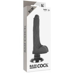 Basecock - realistinen vibraattori 2-1  musta 18.5 cm -o- 4 cm 3