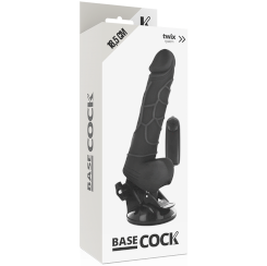Basecock - realistinen vibraattori kaukosäädettävä  musta 18.5 cm -o- 4cm 3