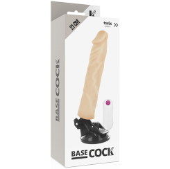 Basecock - realistinen vibraattori kaukosäädettävä flesh 21 cm -o- 4 cm 3