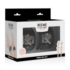 Begme -  musta edition premium ankle käsiraudat with neoprene lining 7