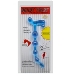 Bendy Twist Anal Beads Blue