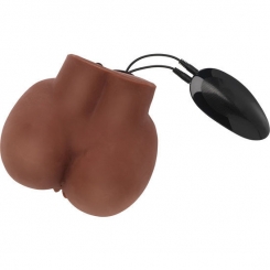 Act - big peppu realistinen masturbaattori with  ruskea vibraattori 2