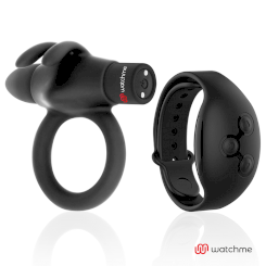 Black&silver - Agron Kaukosäädettävä Penisrengas Watchme 0