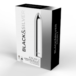  musta& hopea - kailan 2 hopeavärisevä magnetic luotivibraattori 2