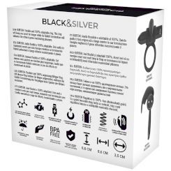 Black&silver - Burton Kaukosäädettävä Penisrengas Watchme 4