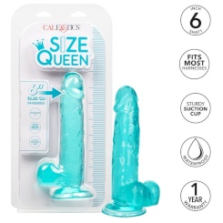 Calexotics - size queen dildo  sininen 15.3 cm 2