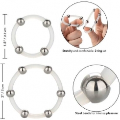 Calexotics - steel nystyröity silikoninen penisrengas set 3