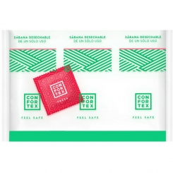 Confortex - disposable hygienic sheets, individual bag + mansikka condom
