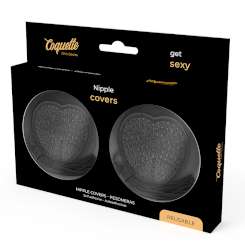 Coquette chic desire -  musta circles nipple cover