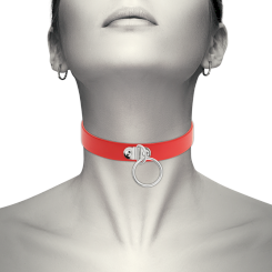 Coquette - chic desire vegan nahka choker with heart