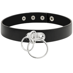 Coquette - chic desire tuplarengasvegan nahka choker 1