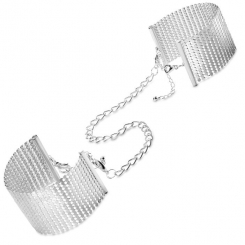 DÉsir MÉtallique Silver Metallic Mesh Handcuffs 0