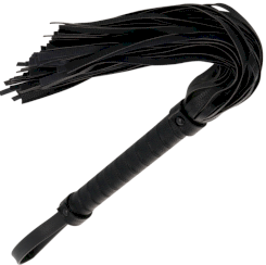 Darkness -  musta bondage whip 42cm nahka