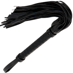 Darkness Black Flogger 42cm Leather