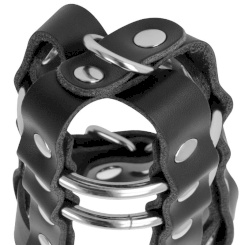 Darkness - nahka chastity cage with lock 2