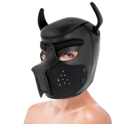 Darkness - neoprene dog maski with removable muzzle l
