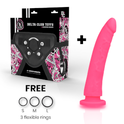 Delta club - toys valjaat ja dildo  pinkki silikoni 17 cm -o- 3 cm 1