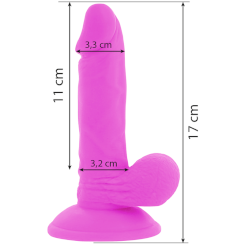 Diversia - joustava värisevä dildo  purppura 17 cm -o- 3.3 cm 2