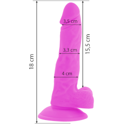 Diversia - joustava värisevä dildo 18 cm -  purppura 2