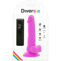 Diversia - joustava värisevä dildo 18 cm -  purppura 6