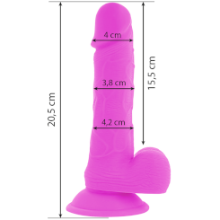 Diversia - joustava värisevä dildo 20.5 cm -  purppura 2