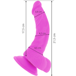 Diversia - joustava värisevä dildo 21.5 cm -  purppura 2