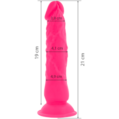 Diversia - joustava värisevä dildo  pinkki 21 cm -o- 4.9 cm 2