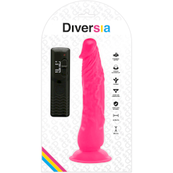 Diversia - joustava värisevä dildo  pinkki 21 cm -o- 4.9 cm 7