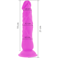 Diversia - joustava värisevä dildo  purppura 21 cm -o- 4.9 cm 2