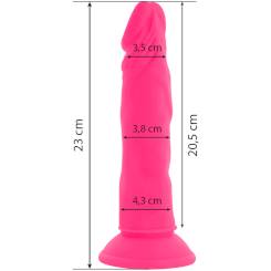 Diversia - joustava värisevä dildo  pinkki 23 cm -o- 4.3 cm 7
