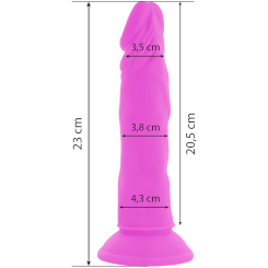 Diversia - joustava värisevä dildo  purppura 23 cm -o- 4.3 cm 2