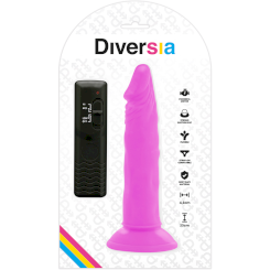 Diversia - joustava värisevä dildo  purppura 23 cm -o- 4.3 cm 7