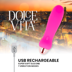 Dolce vita - ladattava vibraattori five  pinkki 7 nopeutta 2