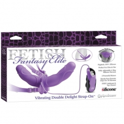 Fetish fantasy elite - värisevä double delight strap-on  purppura 0