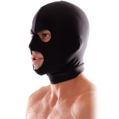 Fetish submissive tumma room - vegan nahka maski with neoprene lining