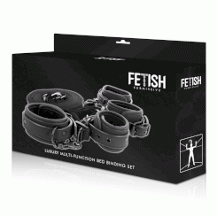 Fetish submissive - vegan nahka ankle käsiraudat with noprene lining