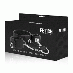 Fetish submissive - setti of hand ja ankle käsiraudat with noprene lining