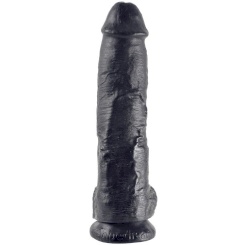 King cock - 10 dildo  musta kiveksillä 25.4 cm 1