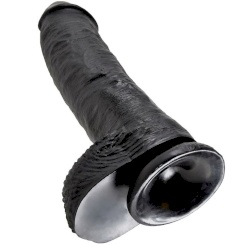 King cock - 10 dildo  musta kiveksillä 25.4 cm 4