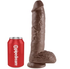 King cock - 10 dildo  ruskea kiveksillä 25.4 cm 2