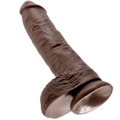King cock - 10 dildo  ruskea kiveksillä 25.4 cm 4