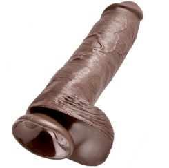 King cock - 10 dildo  ruskea kiveksillä 25.4 cm