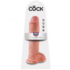 King cock - 11 dildo flesh kiveksillä 28 cm 0